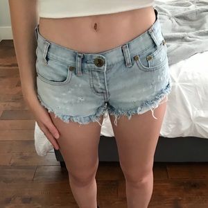 ONE TEASPOON “Trash Whores” Low Rise Denim shorts